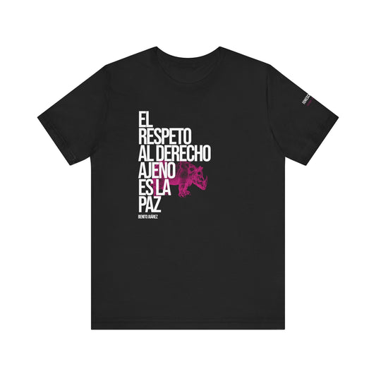 Respect for the Rights of Others is Peace Tee, Bilingual, Black